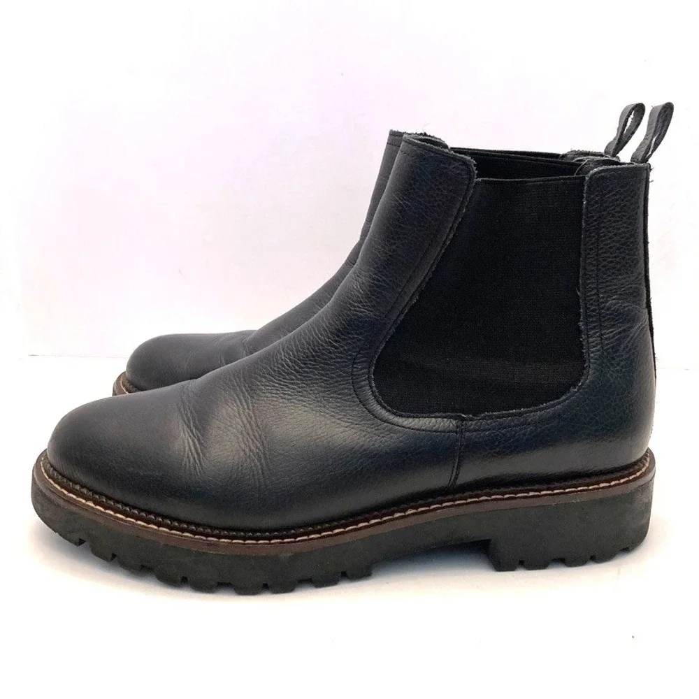 Caslon Miller Water Resistant Lug Chelsea Boot Black Leather Men's 13‎ M Shoes